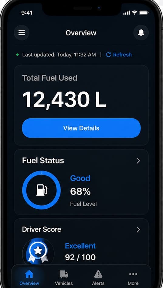 Mobile checks dashboard