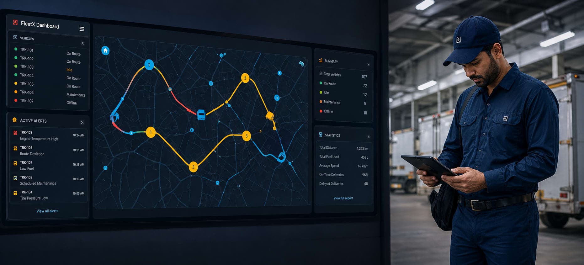 Field force management control dashboard