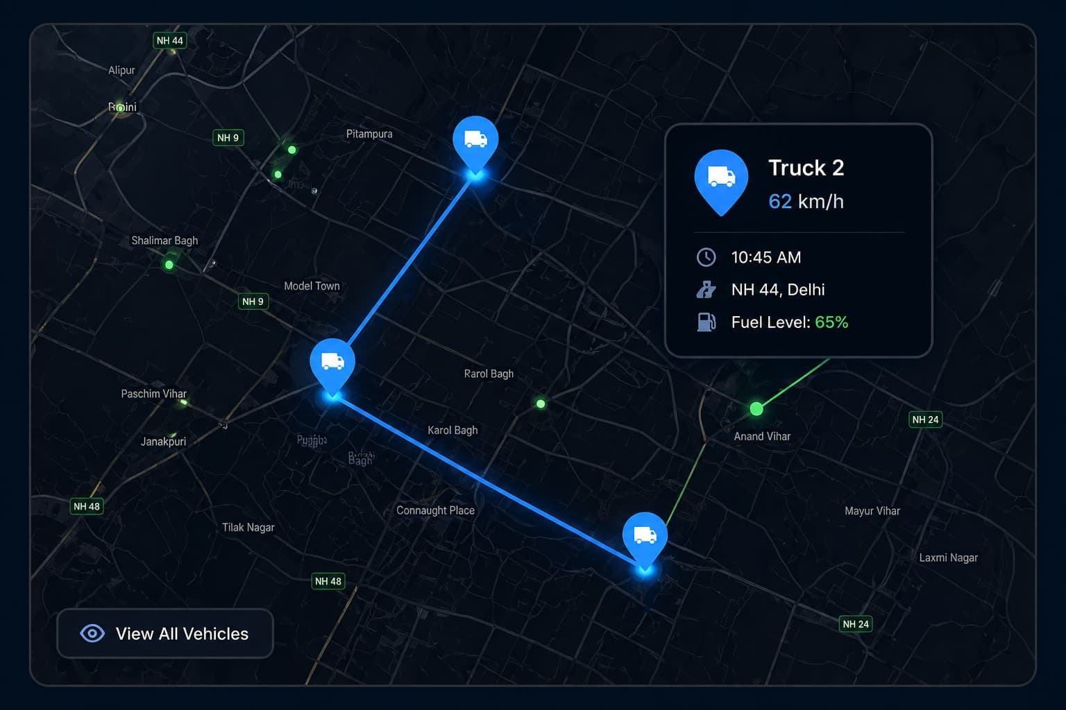 Temperature monitoring shipment map