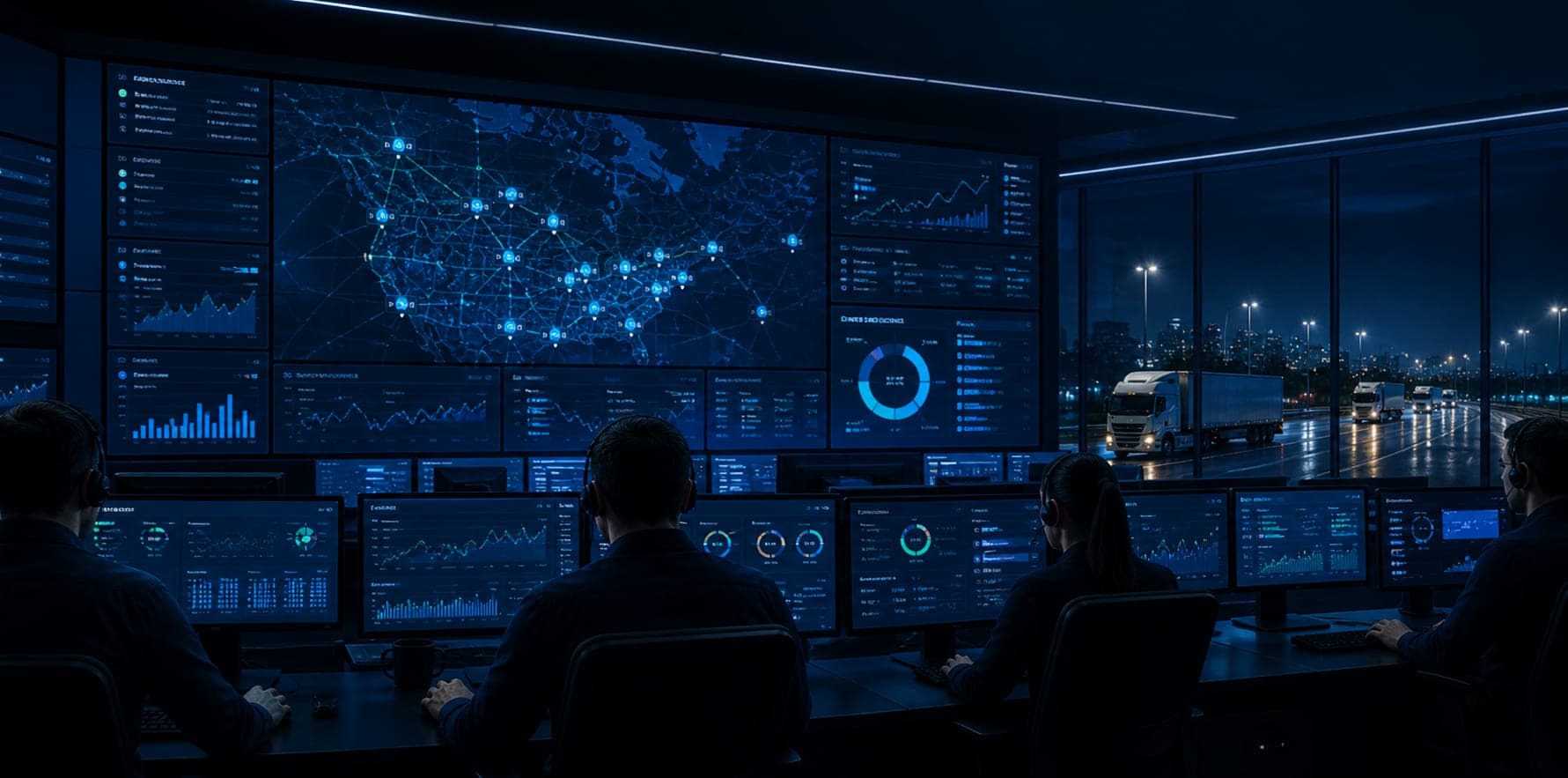 Temperature monitoring control room and fleet oversight visual